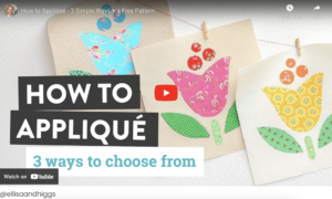 Appliqué sewing technique – how to apply fabric shapes with stitching