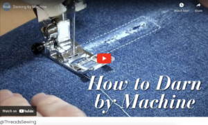 Darning technique – how to repair holes or worn areas in fabric by sewing