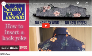 Sewing a yoke in garments – yoke construction in shirts and dresses