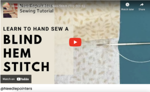 How to sew a blind stitch – invisible hem sewing technique