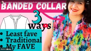 How to sew a band collar – casual shirt and blouse band collar sewing tutorial