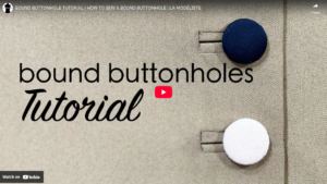 Bound buttonhole technique – how to sew professional, tailored buttonholes