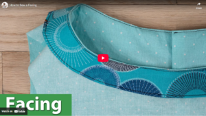 Faced neckline tutorial – how to sew a clean neckline finish, front and back facing: