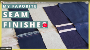 Hong Kong seam – couture seam finishing with bias binding for raw edges