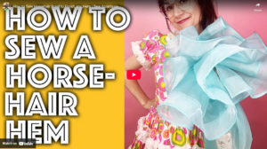 Horsehair braid seam technique – adding structure and volume to hems