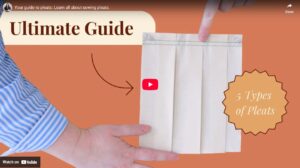 Learn how to sew knife pleats, box pleats, and inverted pleats for garments and home decor projects