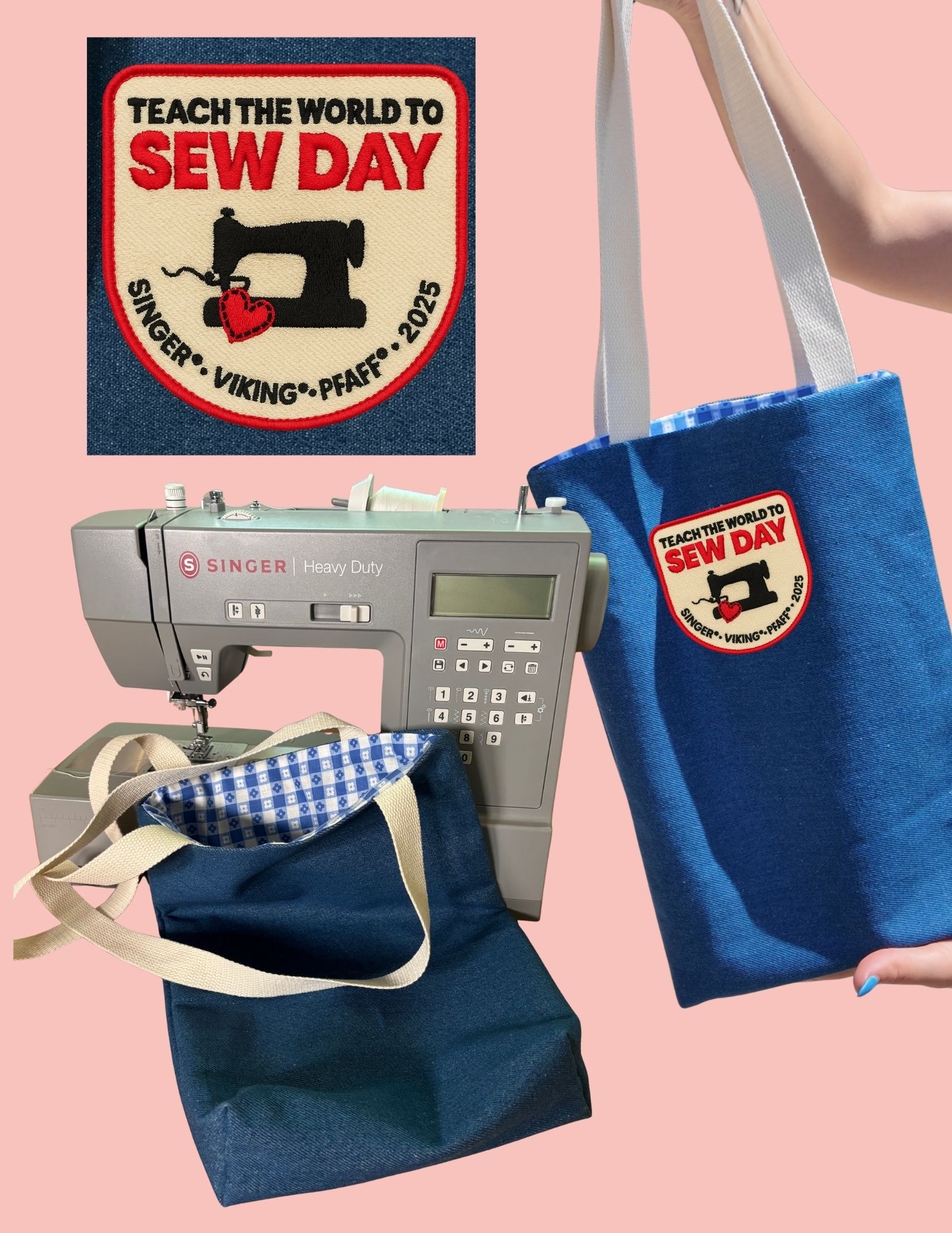 Teach the World to Sew Day Denim Tote