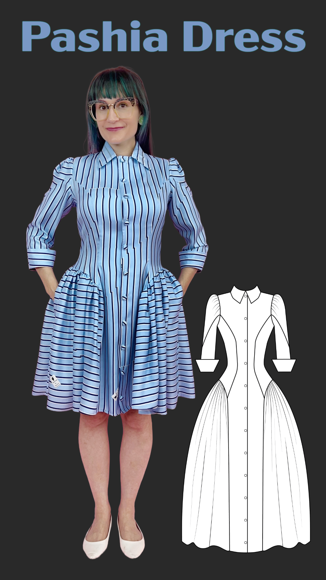 Pashia Shirt Dress PDF Sewing Pattern