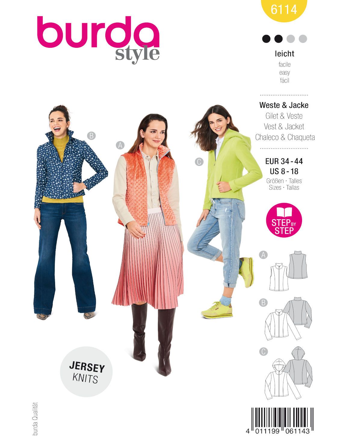 Burda Style Women Vest & Jacket #6114
