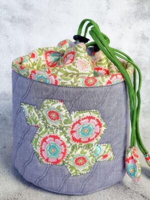Drawstring Fabric Basket Pattern Drawstring Fabric Basket Pattern