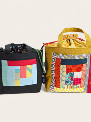 Drawstring Handbag PDF Pattern / 2 sizes with video tutorial Drawstring Handbag PDF Pattern / 2 sizes with video tutorial