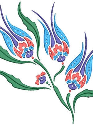 Tulip Stalk Machine Embroidery Design