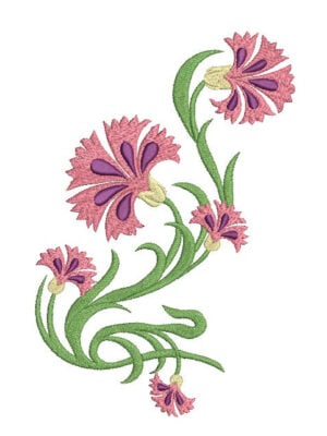 Carnation Flower  Machine Embroidery Design