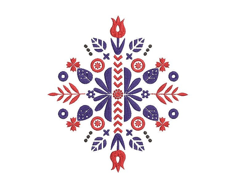 Scandinavian Folk Machine Embroidery Design Scandinavian Folk Machine Embroidery Design