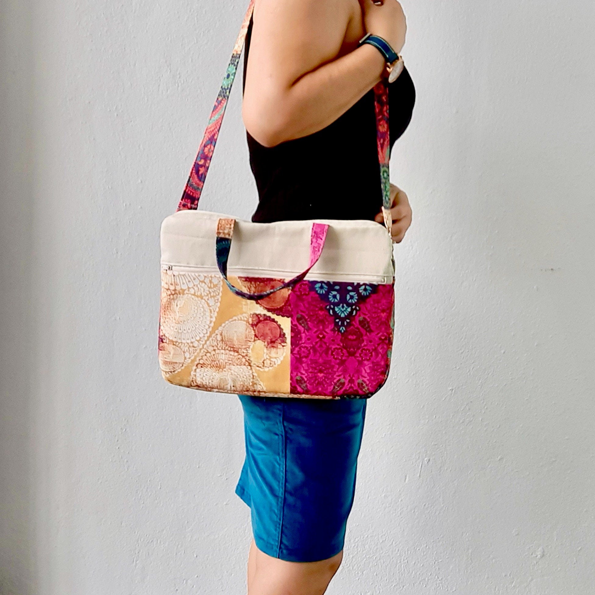 Laptop Bag Pattern/ 3 sizes, 11″,13″ and 15″/ with 6 pockets. Laptop Bag Pattern/ 3 sizes, 11″,13″ and 15″/ with 6 pockets.
