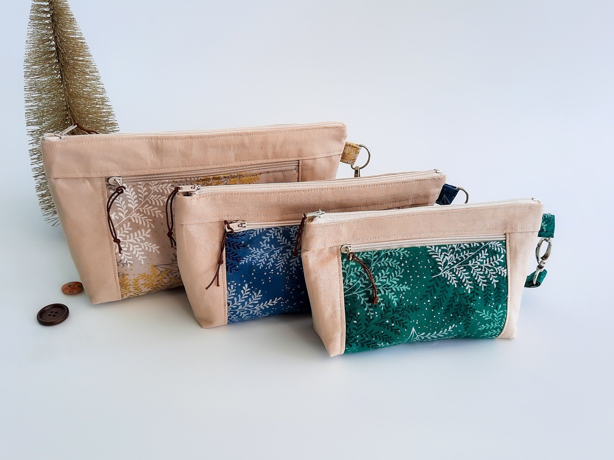 Double Zipper Pouch Pattern/3 Sizes with tutorial Double Zipper Pouch Pattern/3 Sizes with tutorial