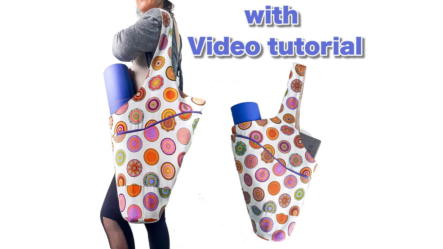 Cute Yoga Mat Bag/ 2 different design with video tutorial Cute Yoga Mat Bag/ 2 different design with video tutorial