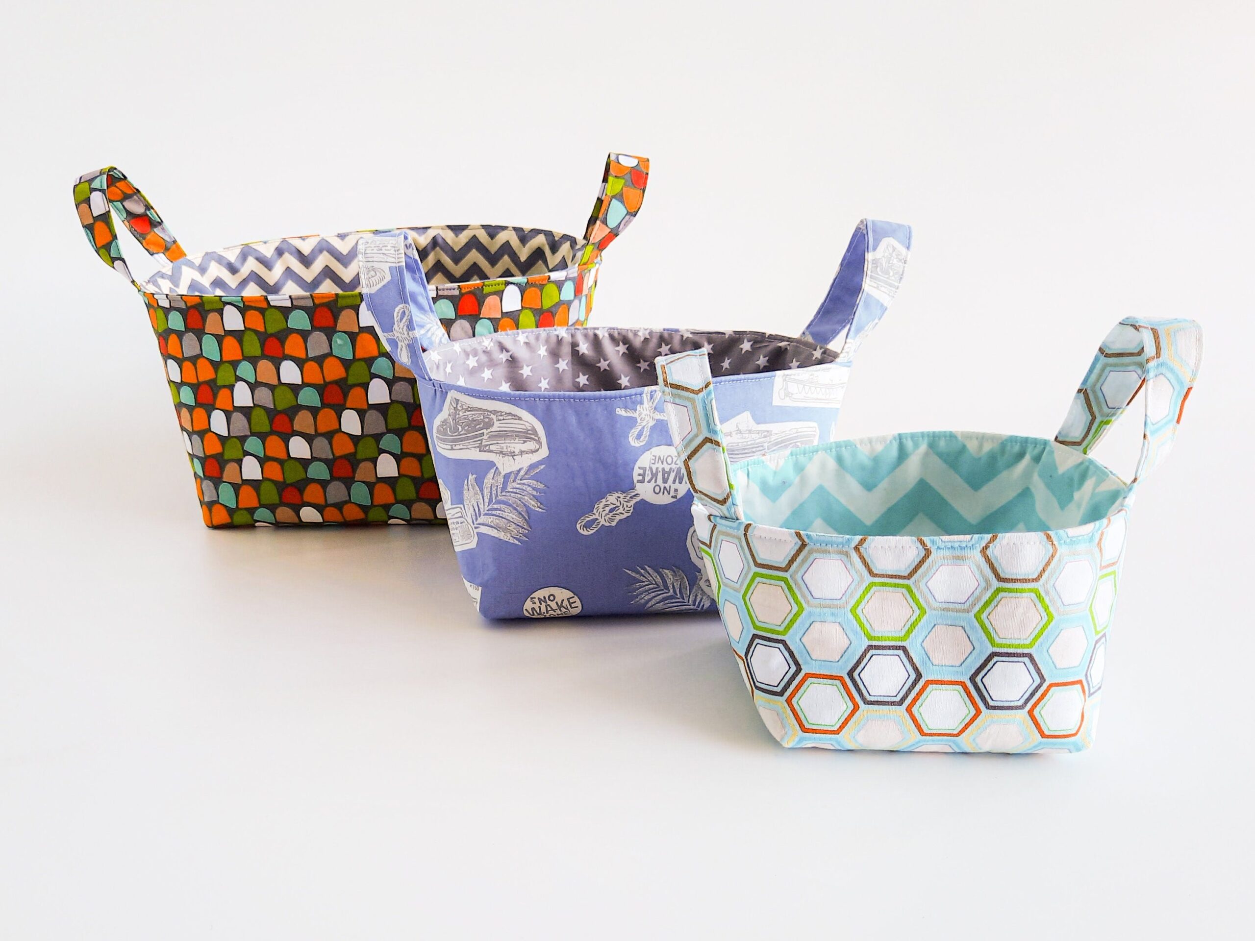 Fabric Basket Patterns/ 3 different sizes/ Storage patterns Fabric Basket Patterns/ 3 different sizes/ Storage patterns