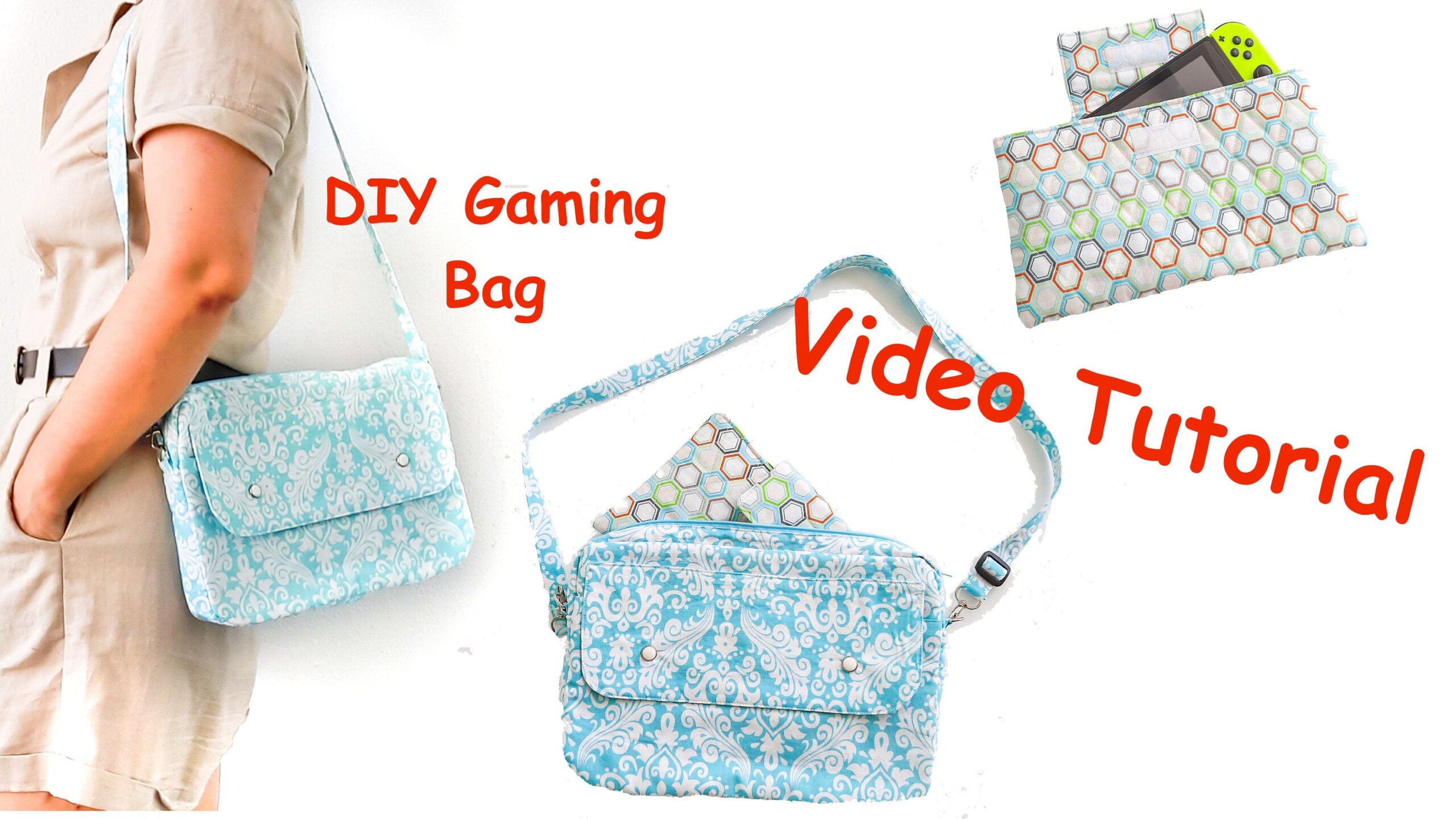 Game console Bag and Pouch pattern together. Game console Bag and Pouch pattern together.