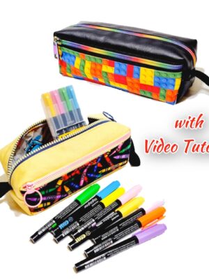 Box Pencil Case with Pocket PDF pattern Box Pencil Case with Pocket PDF pattern