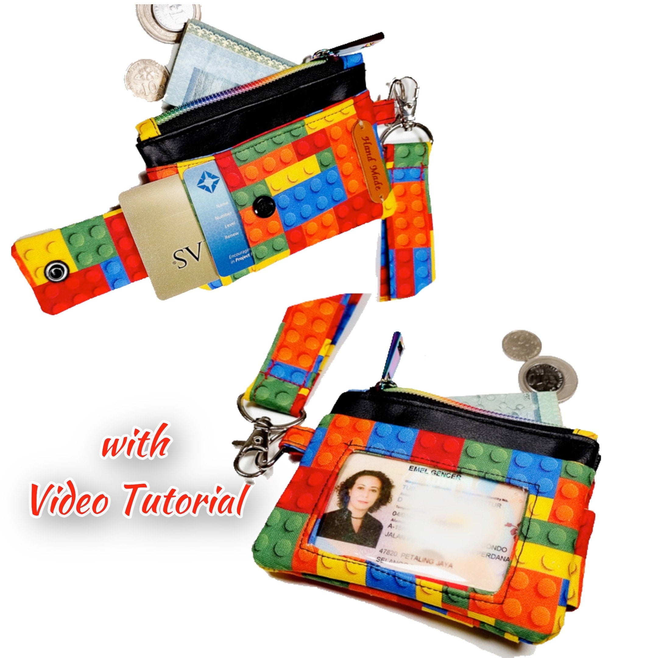 Card Wallet with ID Pocket/ Coin purse Card Wallet with ID Pocket/ Coin purse