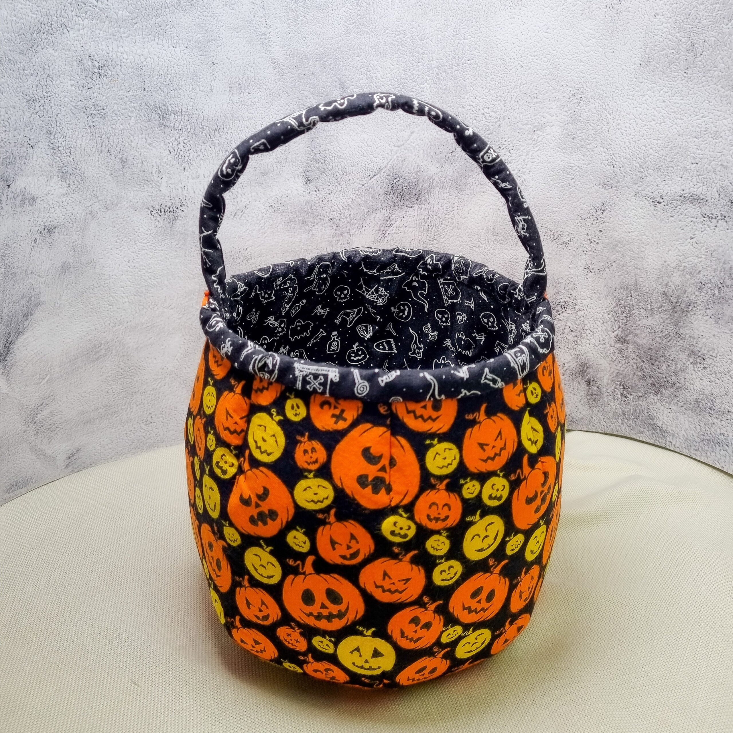 Fabric basket/ Halloween Basket /PDF patterns, instruction and Video tutorial Fabric basket/ Halloween Basket /PDF patterns, instruction and Video tutorial