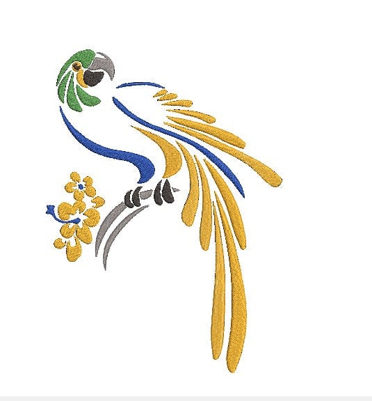 Parrot Machine Embroidery Design Parrot Machine Embroidery Design