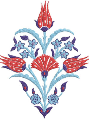 Turkish Tulip Machine Embroidery Design