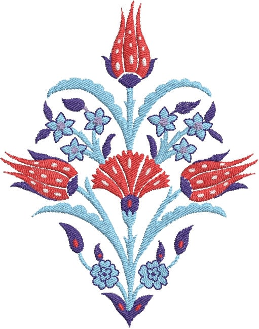 Turkish Tulip Machine Embroidery Design