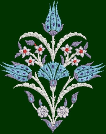 Turkish Tulip Machine Embroidery Design