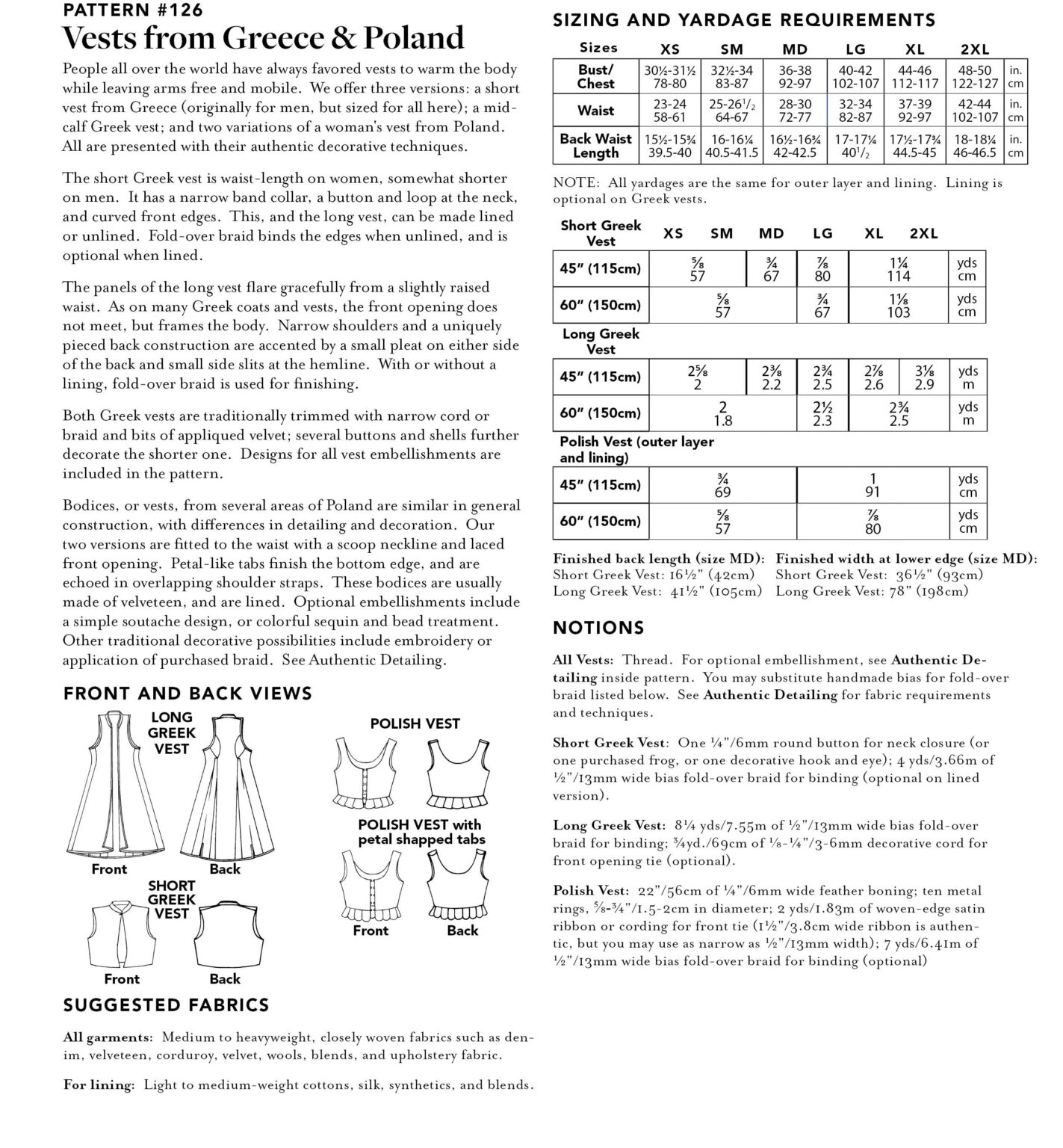 126 Vests from Greece and Poland