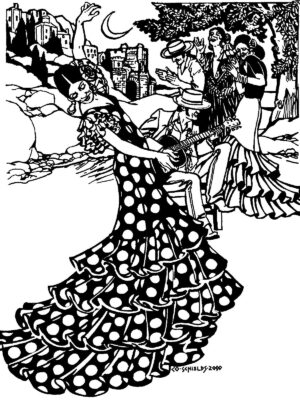 140 Flamenco Dress and Practice Skirt 140 Flamenco Dress and Practice Skirt