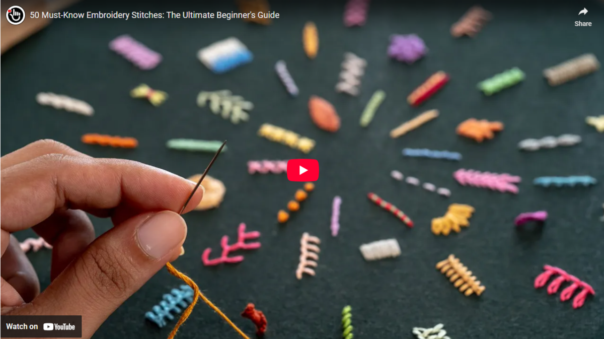 Hand Embroidery Stitches For Beginners | Hand Embroidery Stitches ...