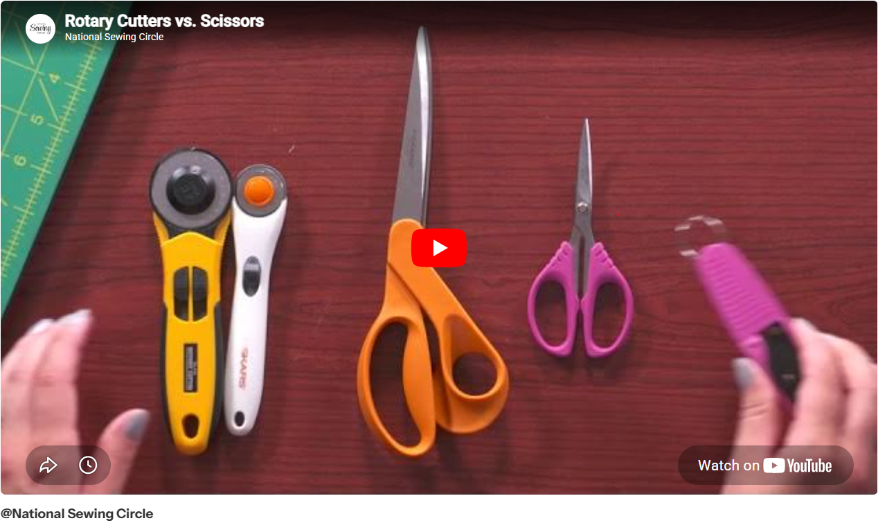 What Are Reverse Scissors Tools Scissors vs. Rotary Cutters | SewShare Technique Library