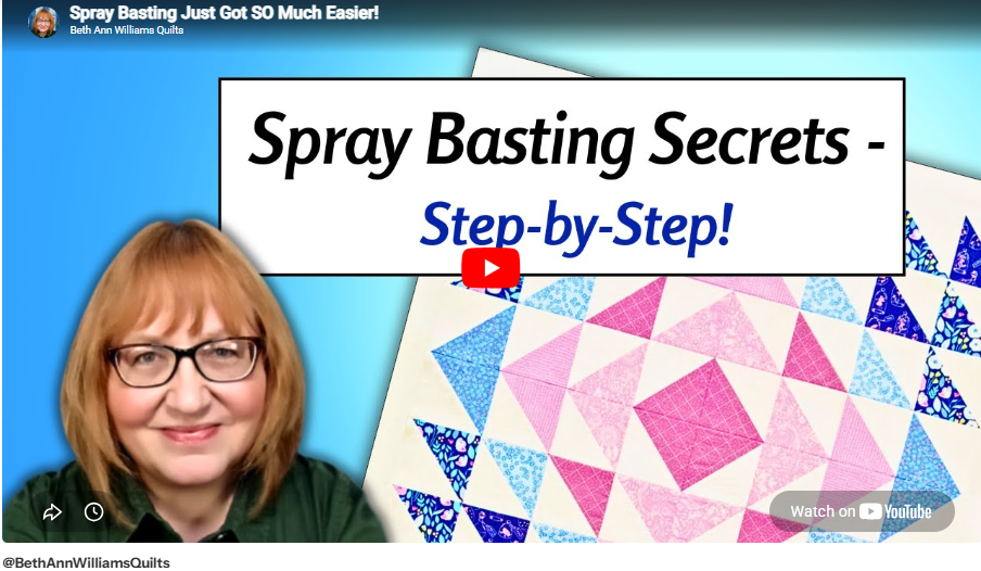 Ruby Basting Spray Basting | SewShare Technique Library