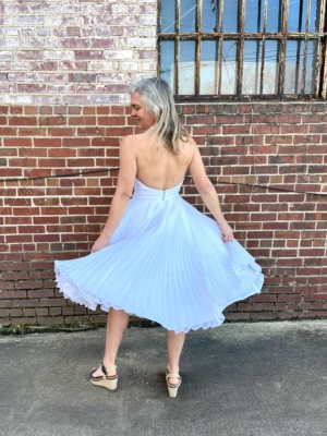 239 blonde bombshell dress in white - back