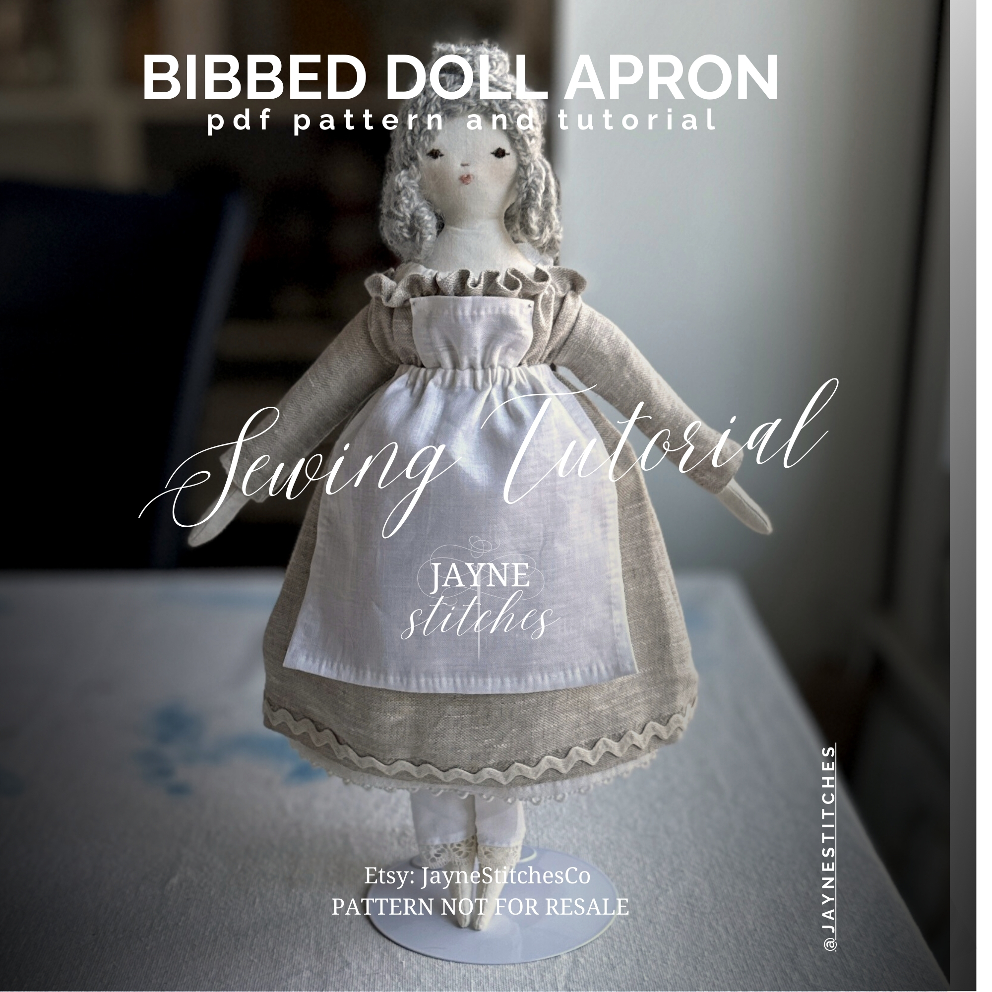 Meredith Cloth Doll Bibbed Apron