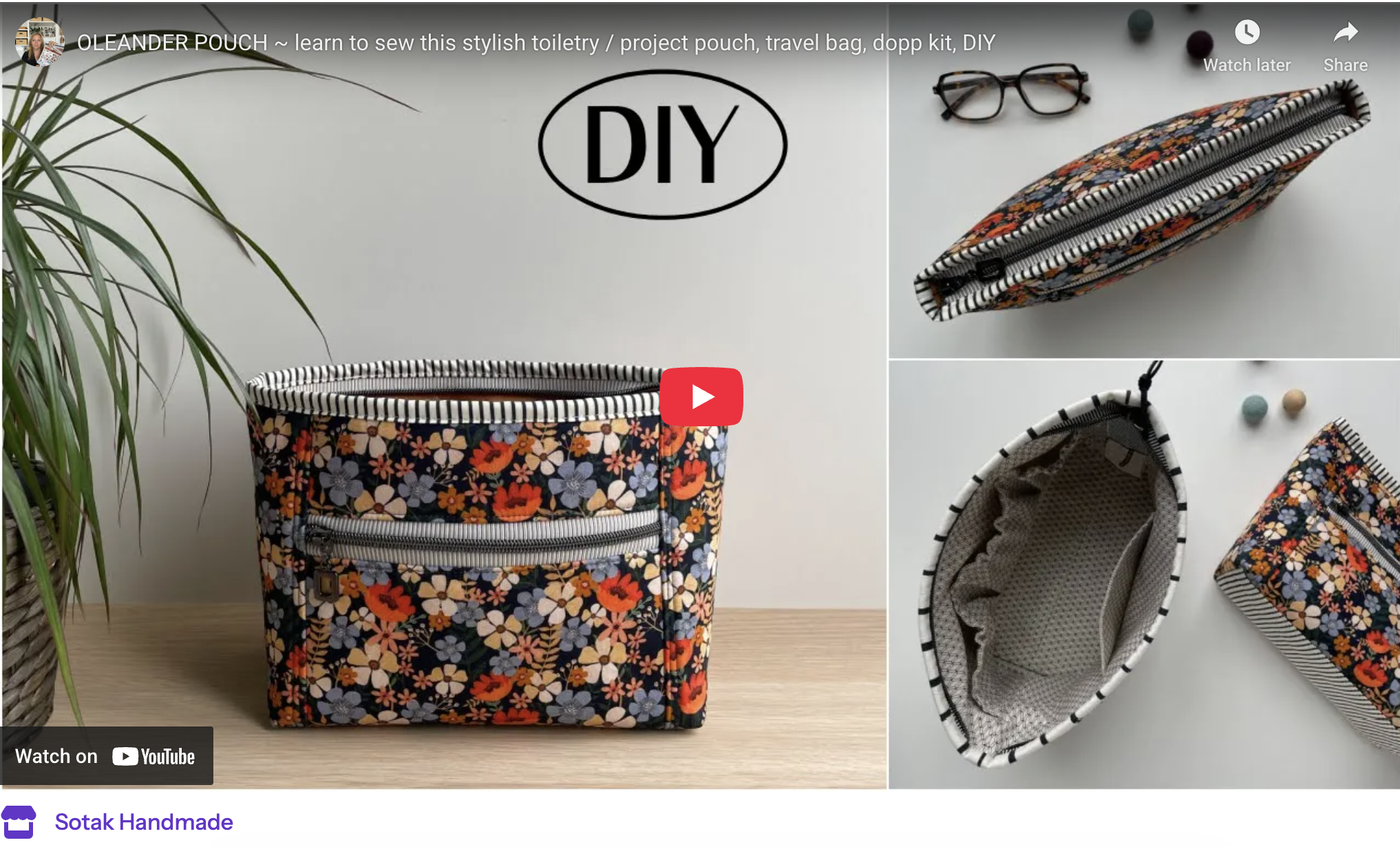 Oleander Pouch Sew-along