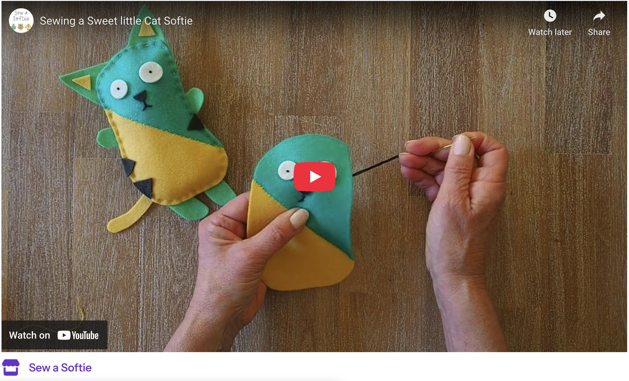 Felt Cat Stuffie Sew-along