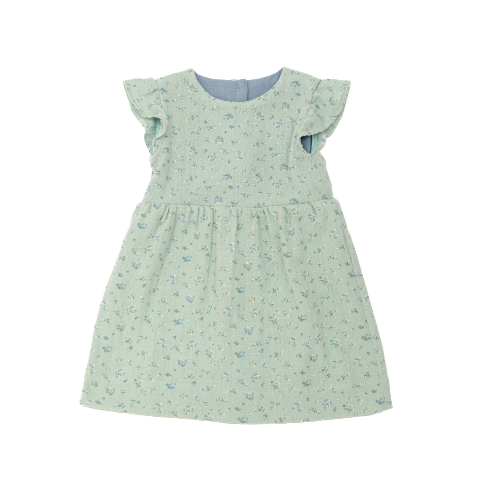 ELLA Baby & Toddler Dress Sewing Pattern PDF | Retro High-Waist Jersey Dress 0M–4Y | Long Sleeve or Sleeveless