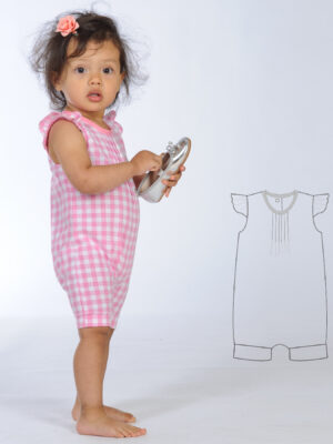 MIA Baby Summer Jumpsuit & Headband Sewing Pattern PDF | Ruffle Romper 0–4Y | Long or Short Legs | Instant Download