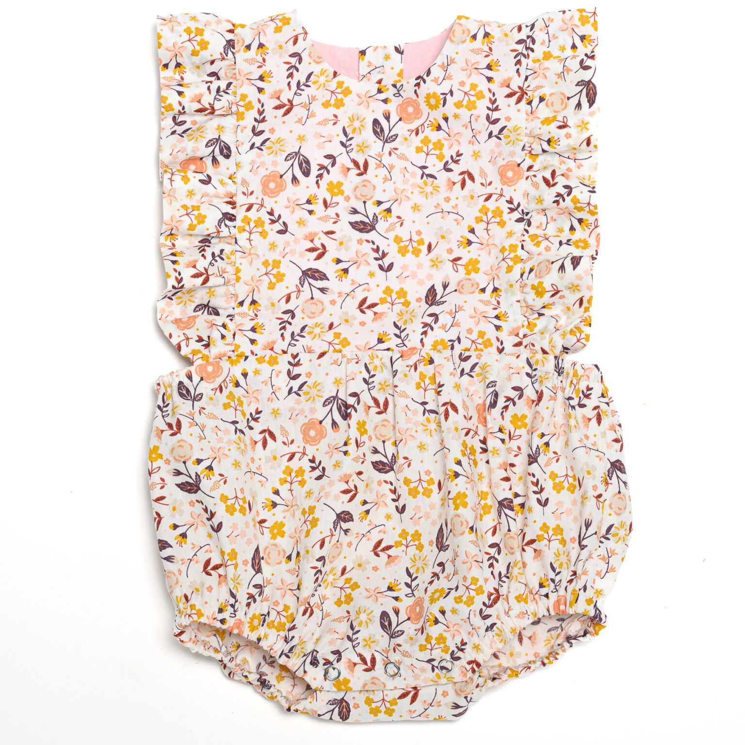 Sewing Pattern Baby Girl Romper CHIARA PDF Ruffles Snaps Sizes 0m-2y