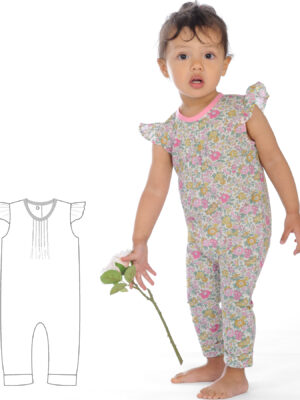 MIA Baby Jumpsuit & Headband Sewing Pattern PDF | Ruffle Sleeve Romper 0–4Y | Long or Short Legs | Instant Download MIA Baby Jumpsuit & Headband Sewing Pattern PDF | Ruffle Sleeve Romper 0–4Y | Long or Short Legs | Instant Download