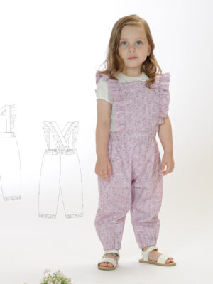 DAISY adorable girls’ dungarees with ruffles- bib pants-pattern- Sewing Pattern PDF summer + winter by Patternforkids DAISY adorable girls’ dungarees with ruffles- bib pants-pattern- Sewing Pattern PDF summer + winter by Patternforkids