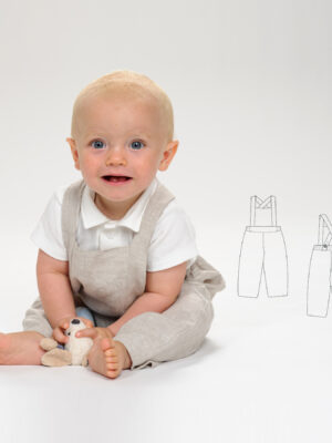 Bib Pants & Shorts Sewing Pattern PDF | Long & Short Overalls 6M–7Y | Adjustable Straps | Instant Download