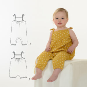 NELE Baby Jumpsuit Sewing Pattern PDF | Long Jumpsuit & Short Romper 0M–4Y | Muslin Romper for Girls | Instant Download NELE Baby Jumpsuit Sewing Pattern PDF | Long Jumpsuit & Short Romper 0M–4Y | Muslin Romper for Girls | Instant Download