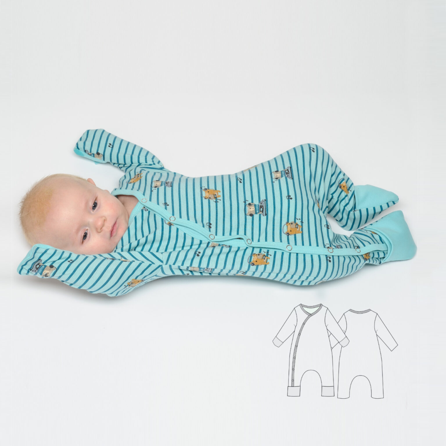 Sewing Pattern Baby Romper DAVID PDF including fold-over mitten and foot cuffs Sizes 0m-4y Sewing Pattern Baby Romper DAVID PDF including fold-over mitten and foot cuffs Sizes 0m-4y