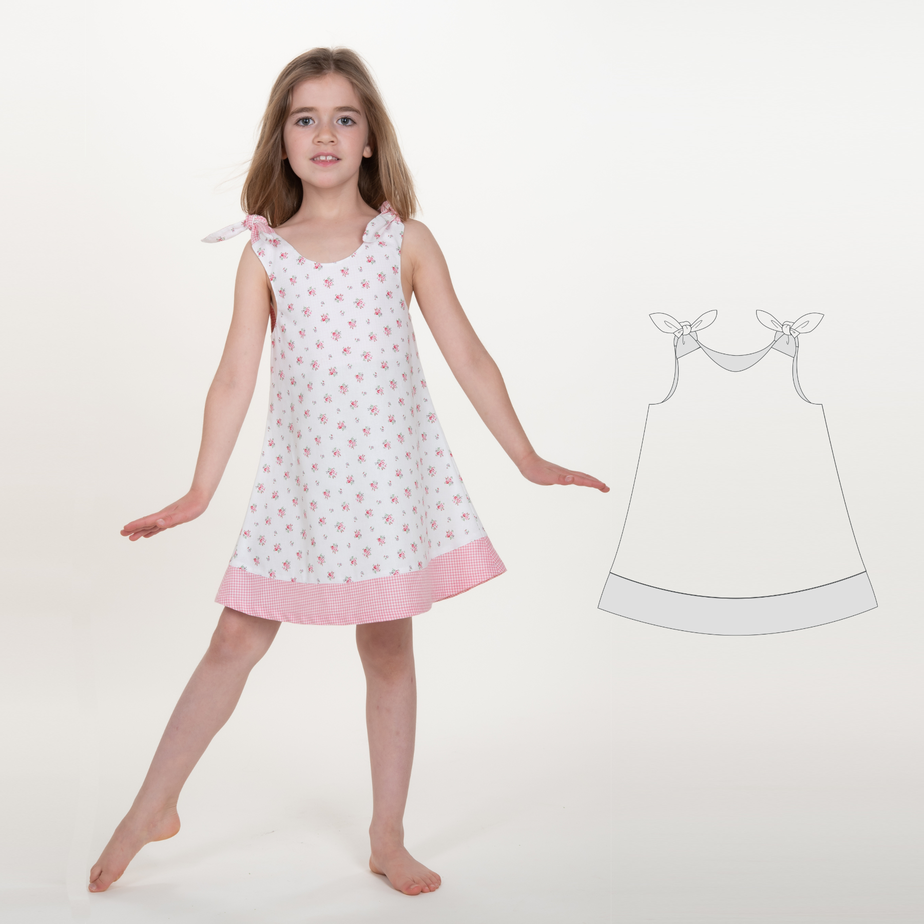 Girls’ Pinafore & Tunic Dress Sewing Pattern PDF | JULE ANTONIA STEFFI 9M–12Y | 3 Variations | Instant Download