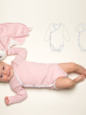 Sewing Pattern Wrap Bodysuit CIELO PDF Snaps Sizes preemies-2y