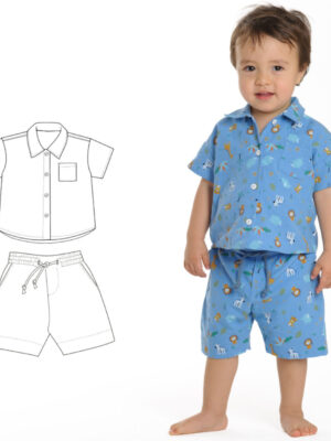 Sewing Pattern Set Shirt and Pants TOM NOAH PDF Sizes 6m-7y Sewing Pattern Set Shirt and Pants TOM NOAH PDF Sizes 6m-7y